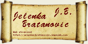 Jelenka Bratanović vizit kartica